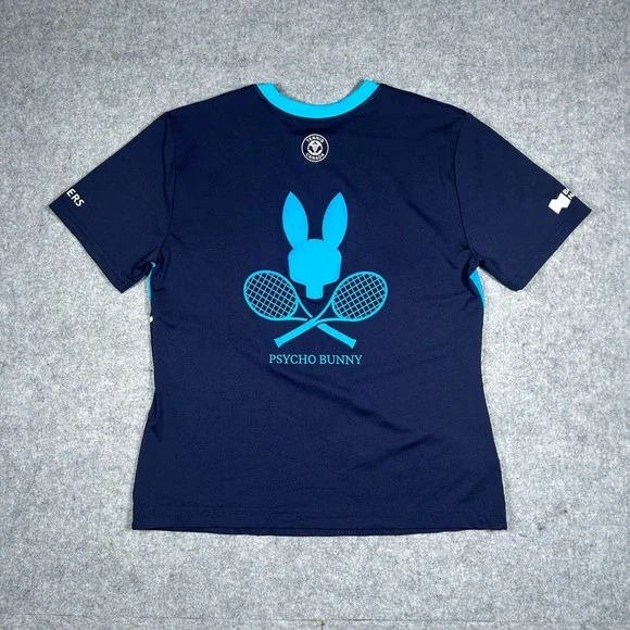 NWT Psycho Bunny T Shirt Women's large Blue Volunteer Tennis Canada jersey - Picture 15 of 16
